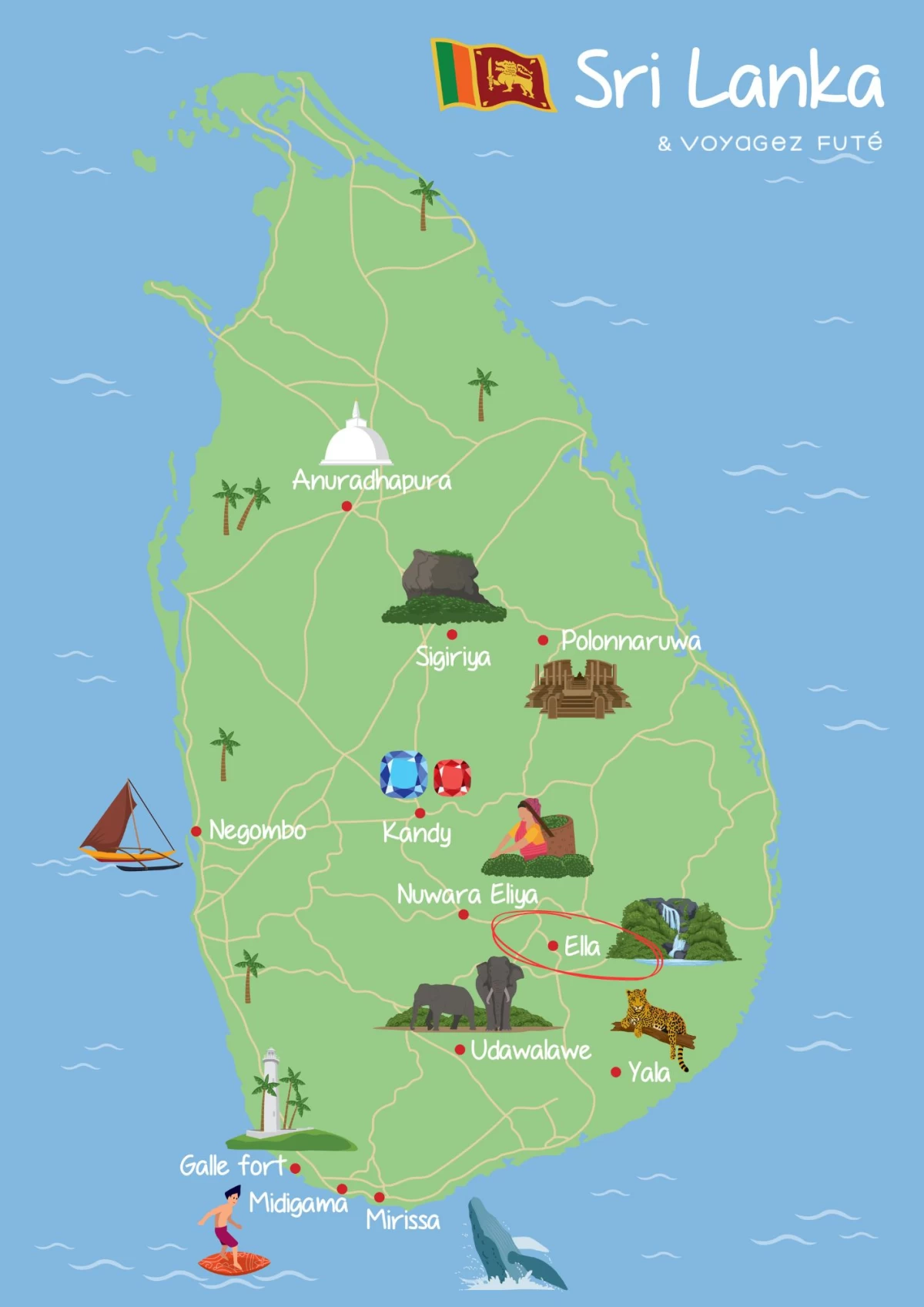 Sri Lanka carte Ella